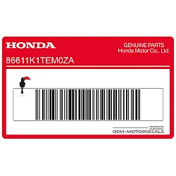 Front fender stripe decal