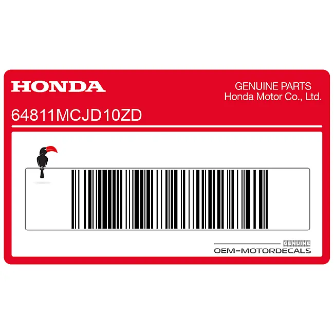 Pegatina Honda CBR900RR Quilla Inferior Derecha Lado Derecho OEM 64811MCJD10ZD