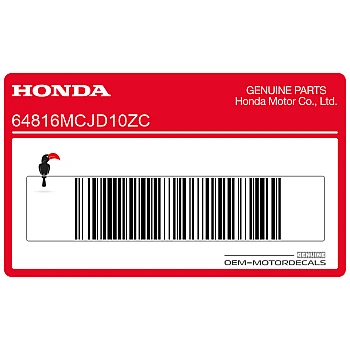 Adesivo pannello laterale, lato sinistro