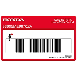 Adesivo emblema coperchio motore