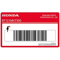 HONDA Emblema serbatoio, lato destro 87121-MK7-300