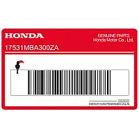HONDA Emblema serbatoio carburante, lato destro 17531-MBA-300ZA