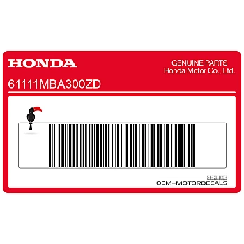 Front fender stripe decal, right side