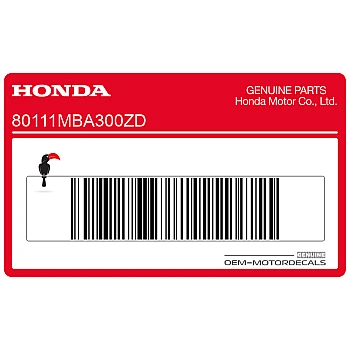 Rear fender stripe decal, right side