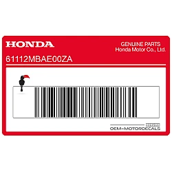 Autocollant bande garde-boue arrière, côté gauche