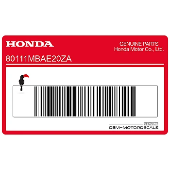 Rear fender stripe decal, right side