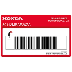 Autocollant bande garde-boue arrière, côté gauche