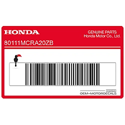 Rear tail cowl decal