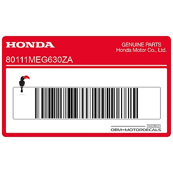 Rear fender stripe decal, right side