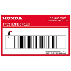 Brandstoftank sticker