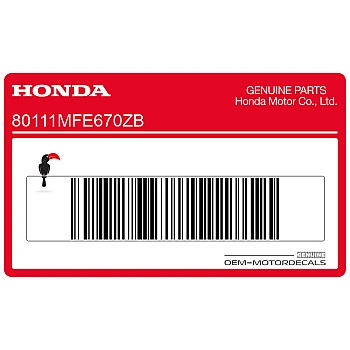 Naklejka z emblematem Honda na tylny błotnik