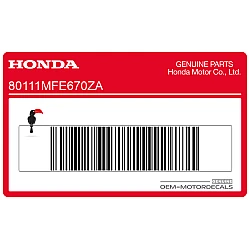 Autocollant HONDA de garde-boue arrière, côté droit
