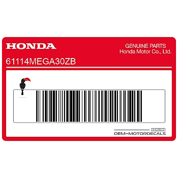 Autocollant bande B garde-boue avant, côté gauche