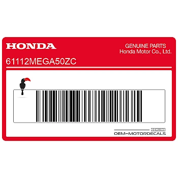 Front fender stripe decal, left side