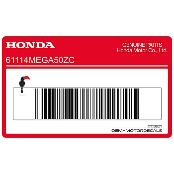 Front fender stripe decal, left side