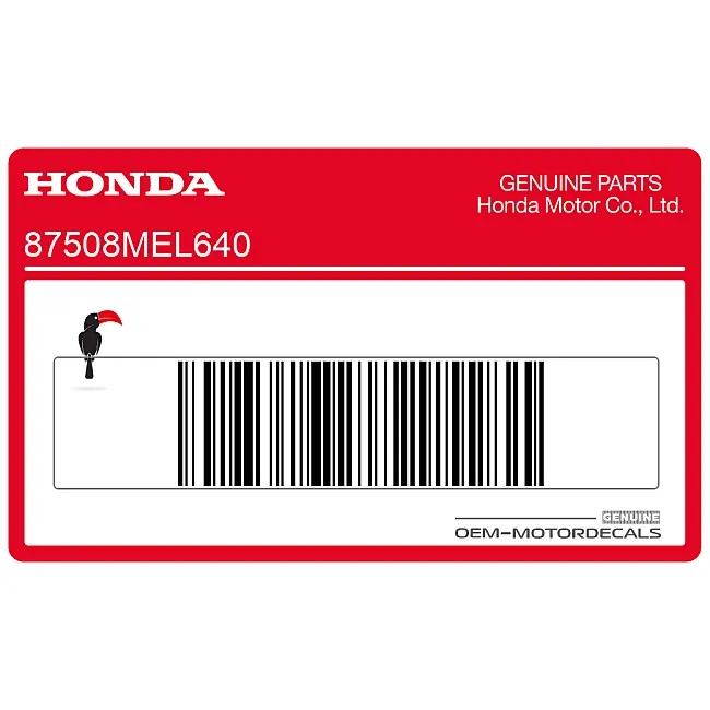 Honda CBF125 Kettenversteller-Aufkleber linke Seite OEM 87508MEL640