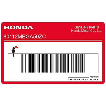 Rear fender stripe decal, left side