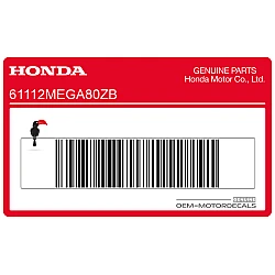 Front fender stripe decal, right side