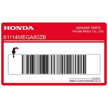 Autocollant bande garde-boue avant, côté droit