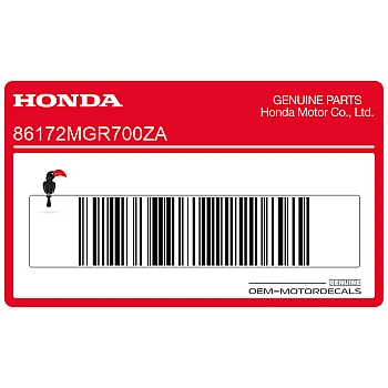 Fuel tank wing decal, left side