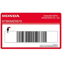 HONDA Warnaufkleber Antrieb 87560-MZ0-670