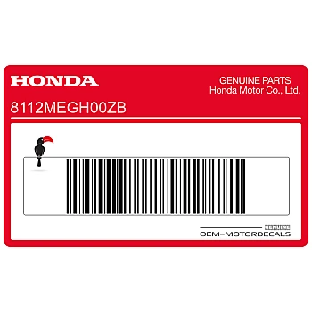 Rear fender stripe decal, left side