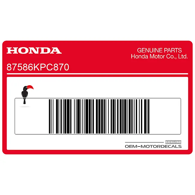 Honda CBF125 Fuel tank Unleaded Petrol Only fuel drive label warning sticker OEM 87586KPC870
