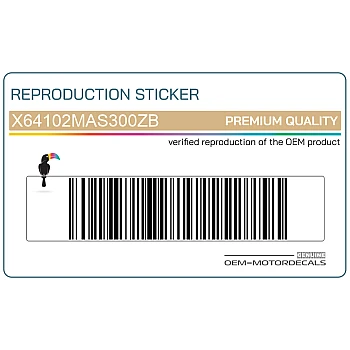 Front cowling decal, right side