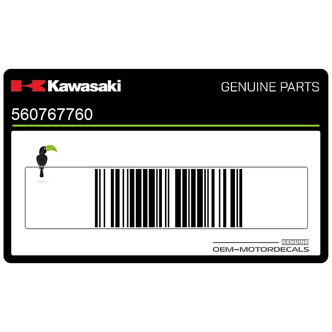 Autocollant flanc de carénage inférieur droit Kawasaki Ninja ZX-6R OEM 560767760