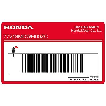 Tail cowl Honda logo decal