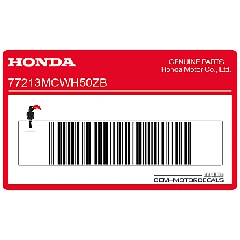 Autocollant logo Honda sur capot de selle