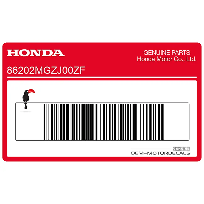 Original Honda CBR500R Linke Verkleidungs-Grafik Linke Seite OEM 86202MGZJ00ZF für Werksverkleidungsrestauration