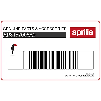 Autocollant Aprilia pare-brise