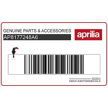 Autocollant Aprilia pour pare-brise