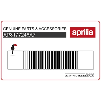 Autocollant Aprilia pour carénage supérieur