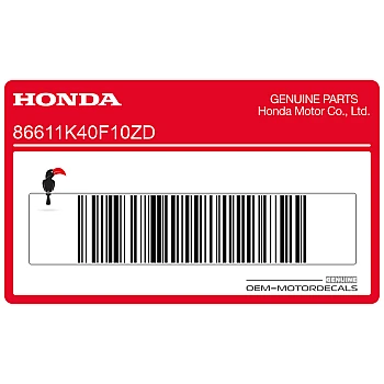 Autocollant ABS, carénage latéral