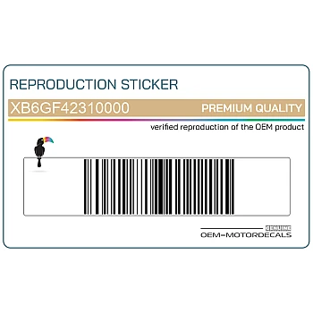 Side cowling decal, left side