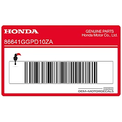 Frontverkleidung oberer Aufkleber