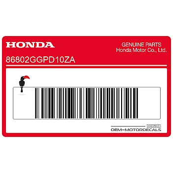 Carénage central autocollant, côté gauche