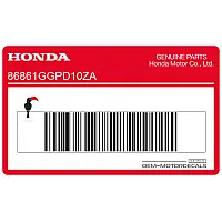 HONDA Untere Verkleidung Aufkleber, rechte Seite 86861-GGP-D10ZA