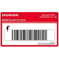 HONDA Hintere obere Verkleidung Aufkleber, rechte Seite 86863-GGP-D10ZA
