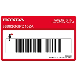 Hintere obere Verkleidung Aufkleber, rechte Seite