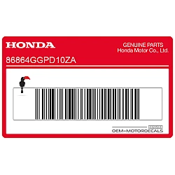 Hintere obere Verkleidung Aufkleber, linke Seite