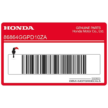 Carénage supérieur arrière autocollant, côté gauche