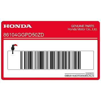 Lower cowling Honda decal, left side