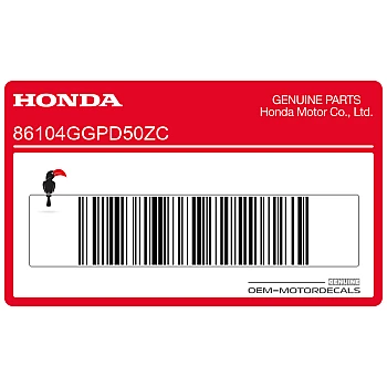 Carenado inferior calcomanía Honda, lado derecho