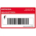 Voorste bovenkap streep sticker