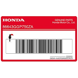 Voorste bovenkap streep sticker