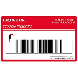 Front cowling stripe decal, left side