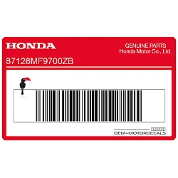 Brandstoftank sticker, rechterzijde